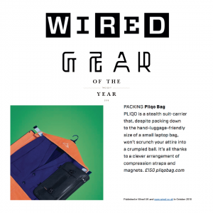 WIRED UK Magazine review of the PLIQO Bag